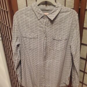 Modern Amusement Gray Wave Pattern Shirt